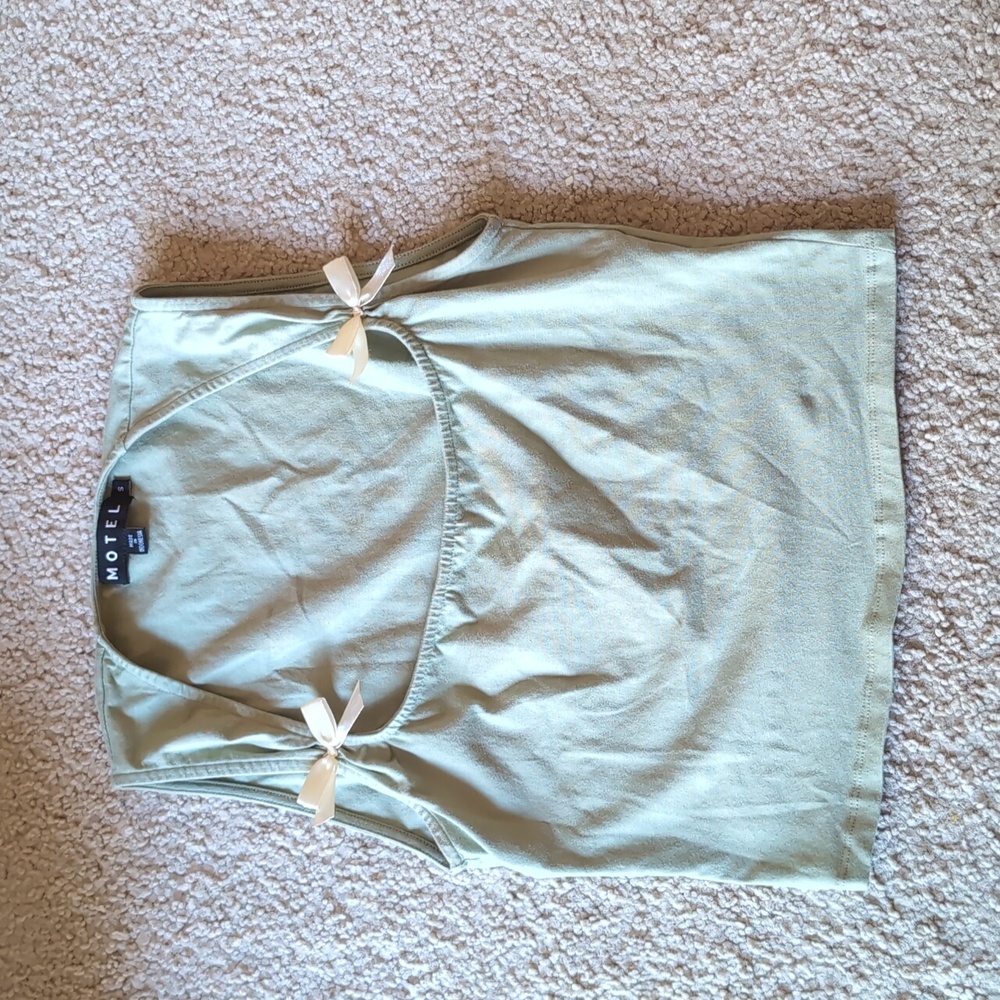 Motel Rocks Sage Green Top